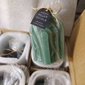 6X STARLUME Arch Pillar Candle Unscented 3.75 IN (H) X 2.8 IN (W) X 2.8 IN (D)